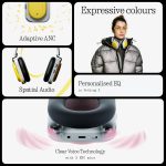 Nothing Headphone (a) 2026 New, Adaptive Active Noise Cancelling Headphones, Wireless Over Ear Bluetooth 5.4 ANC Headset with LDAC Hi-Res, 5 HD Mics Ultra Bass via APP, 135 Hours Playtime, White - Image 3