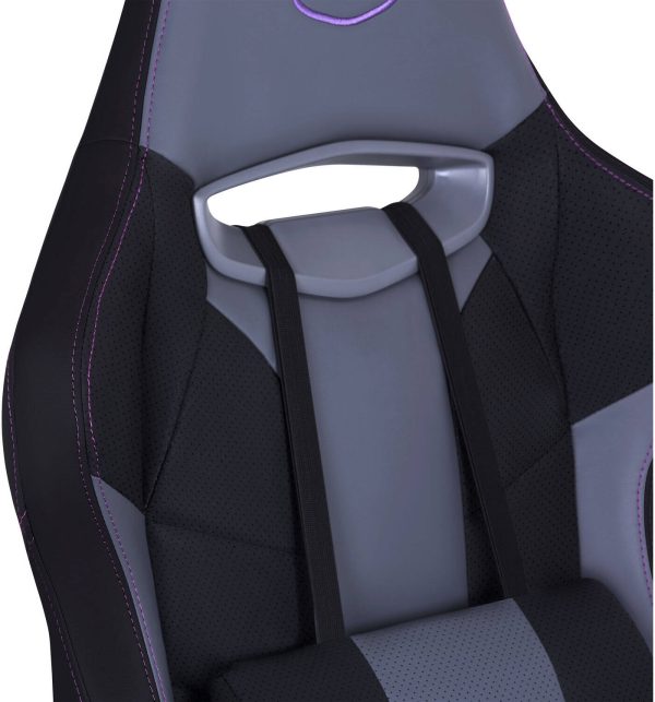 Cooler Master Caliber R3 Gaming Chair, Steel Frame, Wider Seat, 2D Armrests and Full 180° Recline, 150 kg load, Black-Grey, CMI-GCR3-BK - Image 6