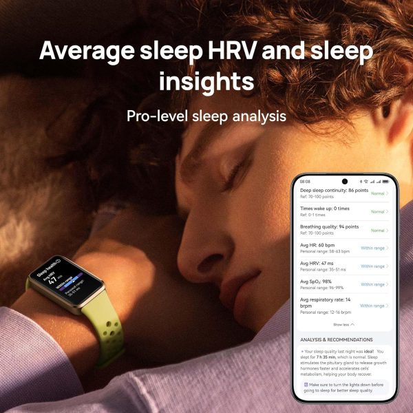 Huawei Band 10, AI Fitness Monitoring, Sleep Analysis, Emotional Wellbeing Assistant, Pink Strap - Image 4