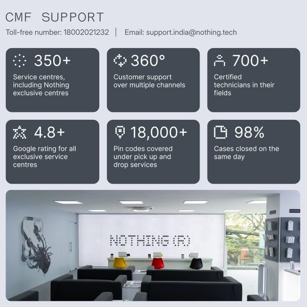 CMF BY Nothing Headphone Pro, Hi-Res+LDAC, 100hrs Playback, 40dB ANC, 5min=8hrs Charge, 40mm Driver Bluetooth & Wired, Black - Image 11
