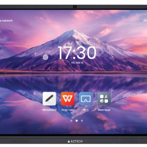 AZTECH Ideaflow Bright 65″ 4K Interactive Display, 8GB RAM +128GB Storage, 60Hz Refresh Rate, 8ms Response Time, Built-in  48MP AI Camera & Microphone, Android 14 Operating System, Black, AZ2565-ME01