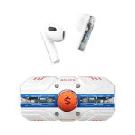 Black Shark Rokas 3 Wireless Gaming Earbuds - Fidget Spinner Case Design, RGB Lighting Effects, 13mm Dynamic Driver, HiFi Stereo, Ultra-Low Latency, 24H Battery Life - Mechanical Style - White