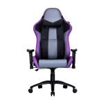 Cooler Master Caliber R3 Gaming Chair, Steel Frame, Wider Seat, 2D Armrests and Full 180° Recline, 150 kg load, Black-Grey-Purple, CMI-GCR3-PR