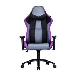 Cooler Master Caliber R3 Gaming Chair, Steel Frame, Wider Seat, 2D Armrests and Full 180° Recline, 150 kg load, Black-Grey-Purple, CMI-GCR3-PR