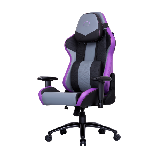 Cooler Master Caliber R3 Gaming Chair, Steel Frame, Wider Seat, 2D Armrests and Full 180° Recline, 150 kg load, Black-Grey-Purple, CMI-GCR3-PR - Image 3