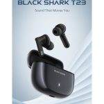 Black Shark T23 Wireless Earbuds, Bluetooth 5.4 Headphones with 13mm Drivers, 40H Playtime, ENC Noise Cancelling for Calls, IPX4 Water Resistant - Black