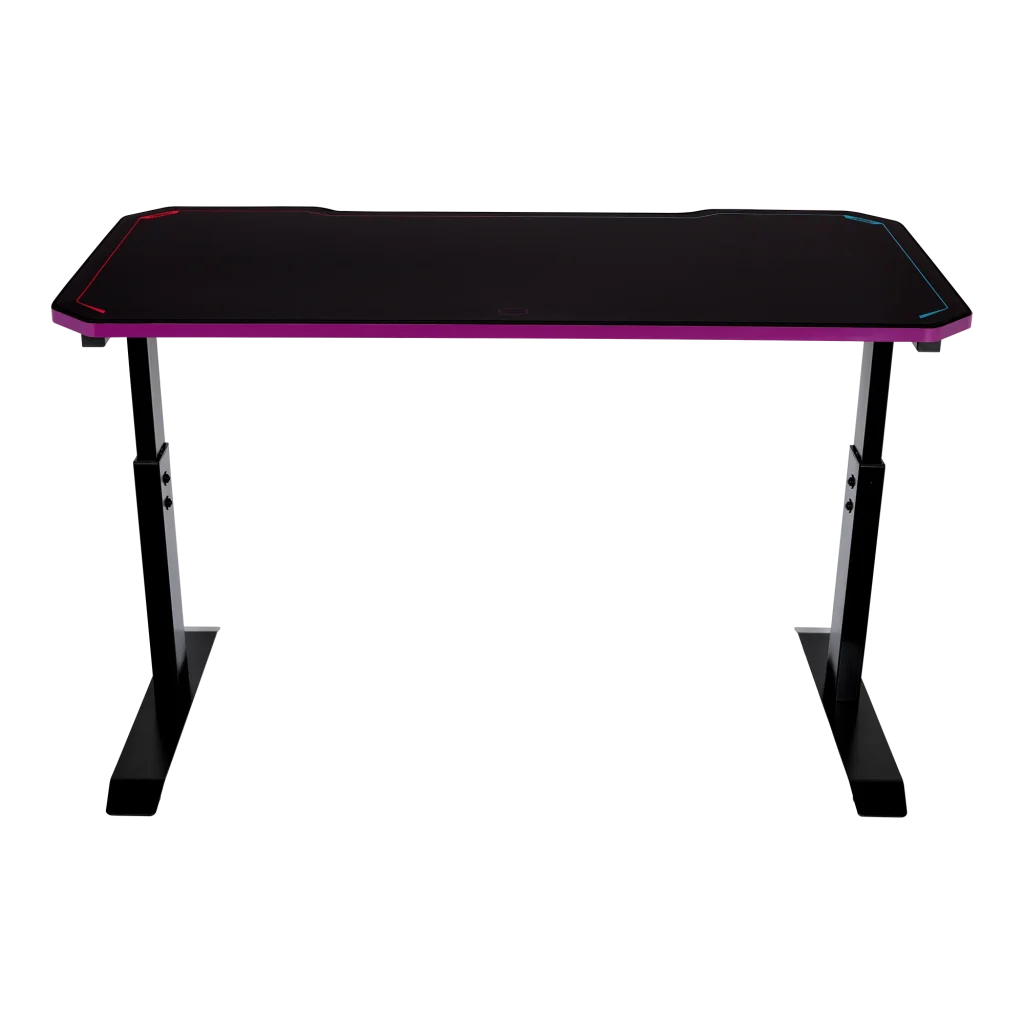 Cooler Master GD120 V1 Gaming Desk, 3 Level Hight Adjustment, 100kg Weight Capacity, Black/Purple, CMI-GD120-PRV1