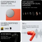 CMF by Nothing Buds Pro 2 with 50 dB ANC, Hi-Res + LDAC, Smart Dial, Spatial Audio, Dual Drivers Bluetooth Headset, Blue - Image 4