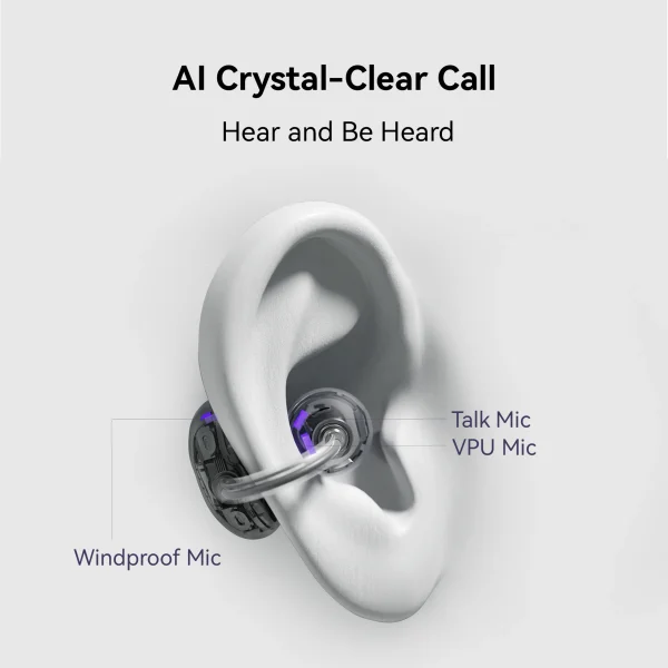 Huawei Freeclip,Open-ear design,AI Clear Call,Long Battery Life,Dual-Device Connections Bluetooth Headset, Black - Image 8