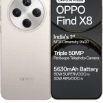 OPPO Find X8 5G Mobile Phone, 16 GB RAM, 512 GB Storage, Triple 50MP Periscope Telephoto Camera, 5630 mAh Battery Life, Star Grey