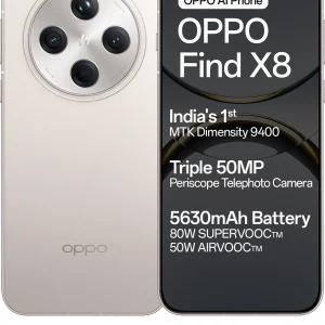 OPPO Find X8 5G Mobile Phone, 16 GB RAM, 512 GB Storage, Triple 50MP Periscope Telephoto Camera, 5630 mAh Battery Life, Star Grey