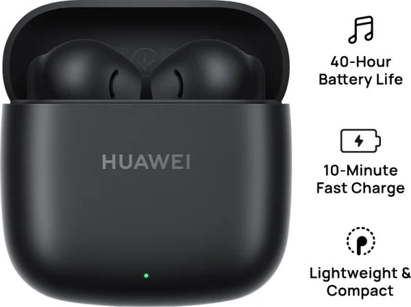 Huawei FreeBuds SE 2, 40-Hour Battery Life, Compact and Comfortable to Grip, 3 Hours of Music Playback on a 10-Minute Charge, IP54 Dust & Splash Resistance, Robust Bluetooth 5.3 Connections, Black - Image 5