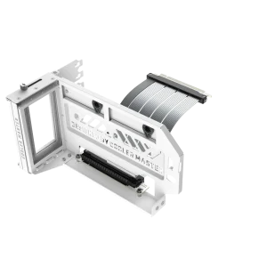 Cooler Master Vertical Graphics Card Holder Kit V3, Broad compatibility for MATX, ATX, EATX chassis, Universal GPU holder, PCIE 5.0 Compatible, Includes Riser Cable- 165mm, White, MCA-U000C-WFVK03